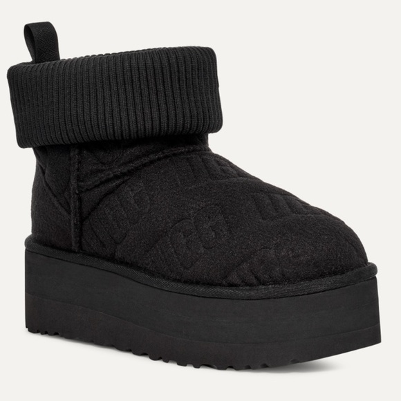 LIKE NEW UGG Classic Mini Platform Felted Boot! - Picture 1 of 12